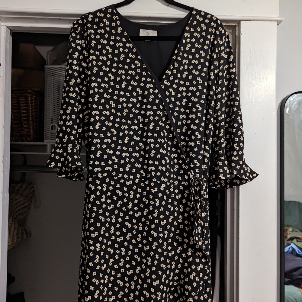 Loft Floral Wrap Romper/Dress